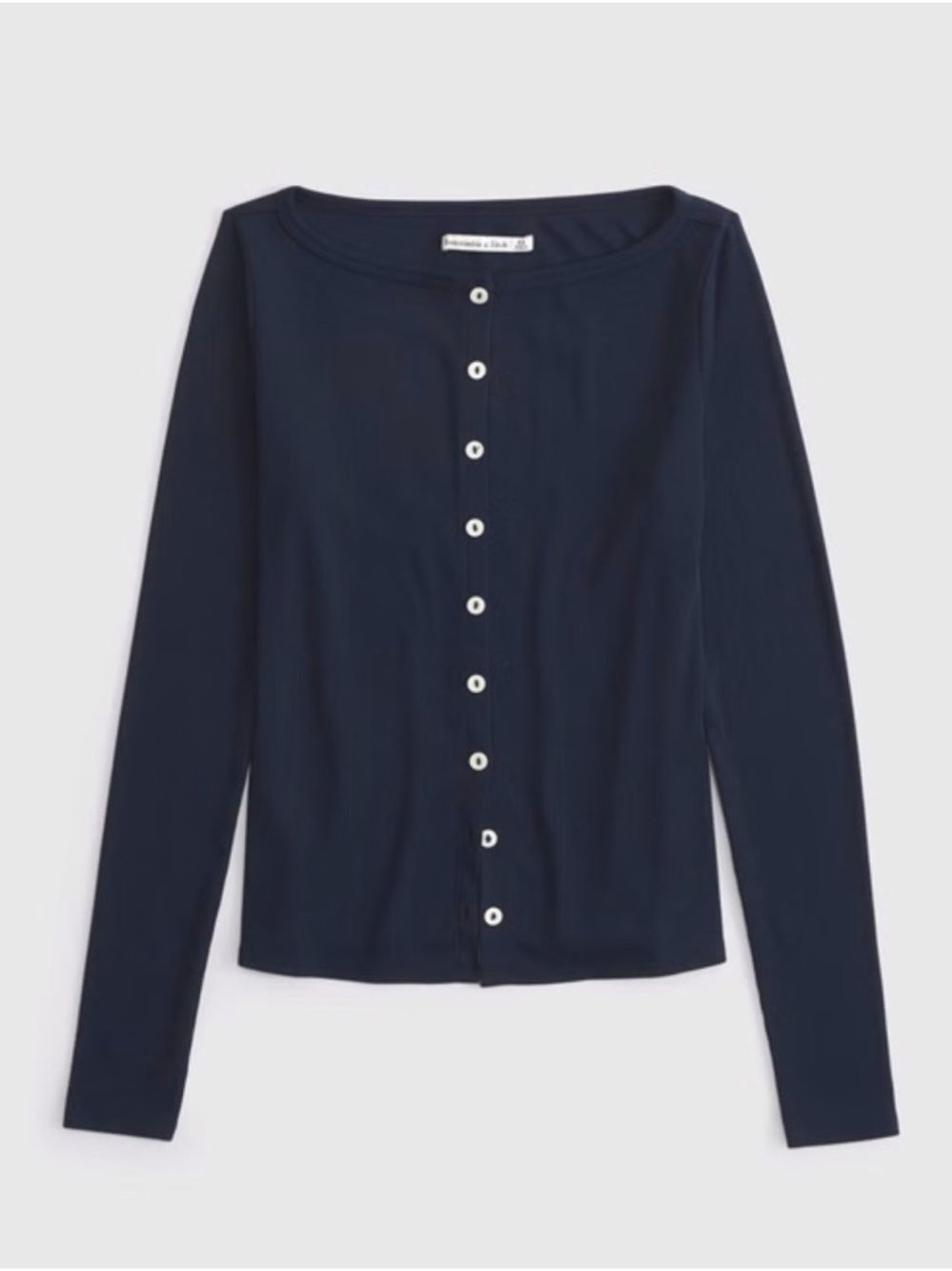 Abercrombie & Fitch Long-Sleeve Button-Through Top